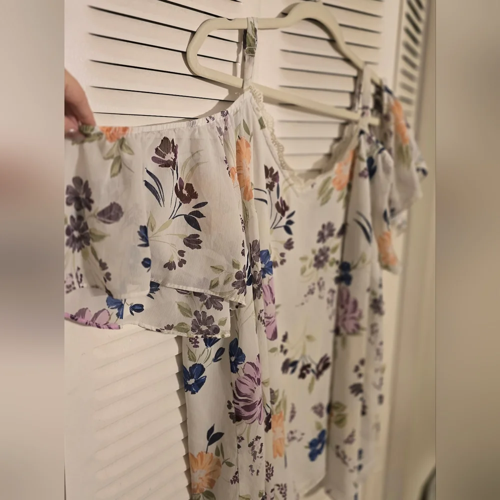 Torrid Floral Off-Shoulder Women's Top - Picture 10 of 14